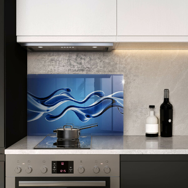 Skleněná deska za sporák Abstrakce tekutin