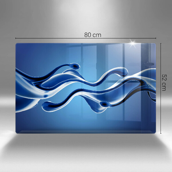 Skleněná deska za sporák Abstrakce tekutin