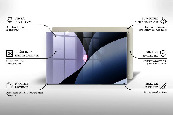 Skleněná deska za sporák Abstraktní tvary