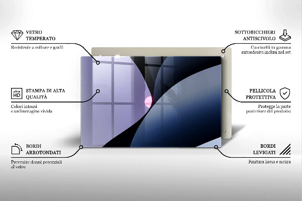 Skleněná deska za sporák Abstraktní tvary