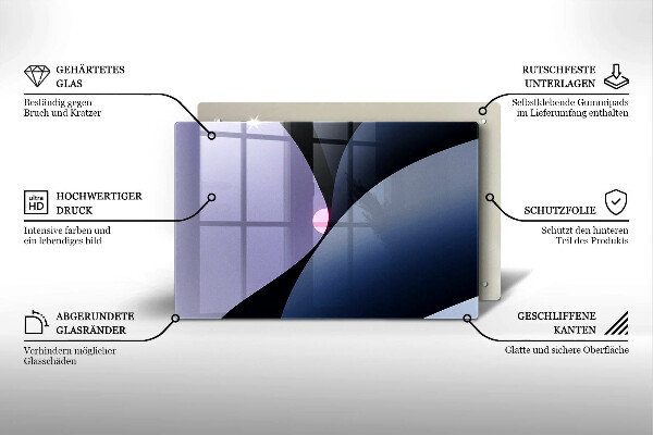 Skleněná deska za sporák Abstraktní tvary