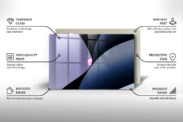 Skleněná deska za sporák Abstraktní tvary
