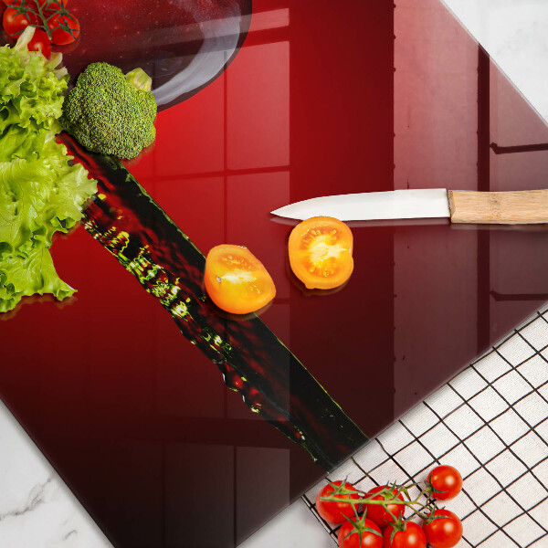 Skleněná deska za sporák Apple ovoce ve vodě