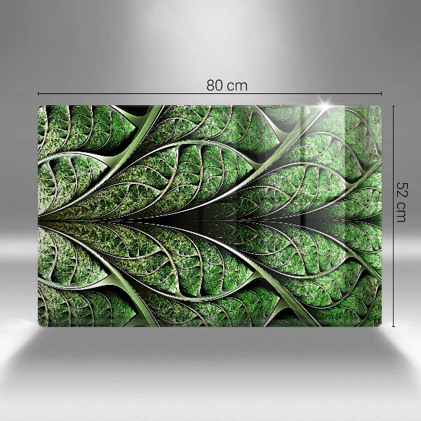 Skleněná deska za sporák Struktura žilek listu