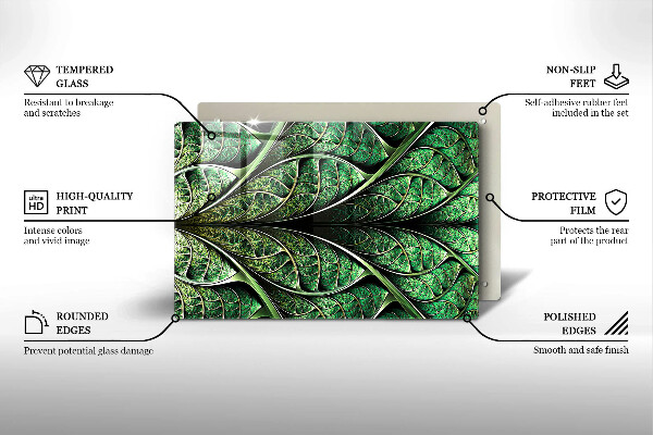 Skleněná deska za sporák Struktura žilek listu