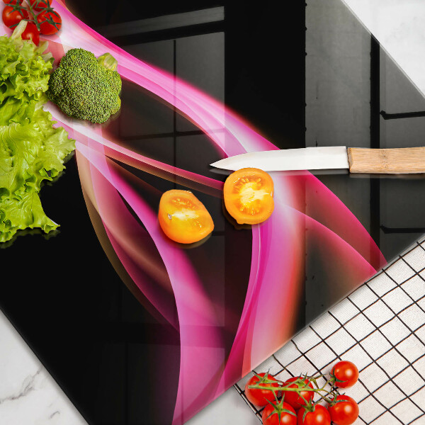 Skleněná deska za sporák Abstraktní neonový kouř