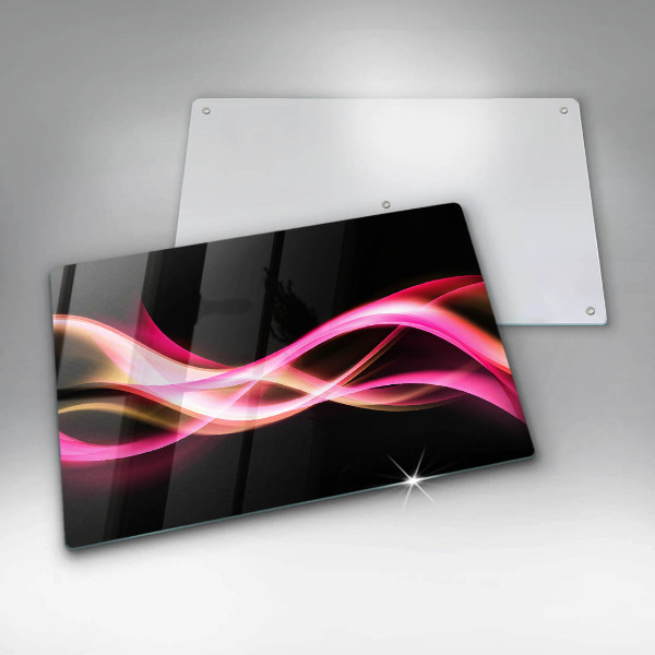 Skleněná deska za sporák Abstraktní neonový kouř