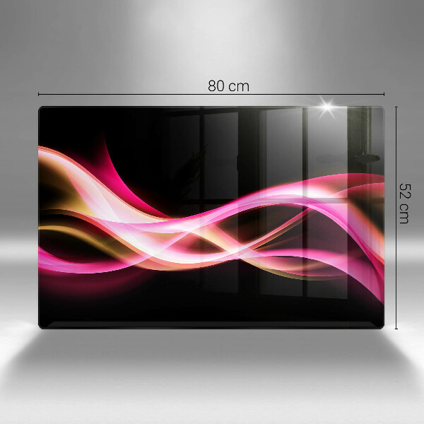 Skleněná deska za sporák Abstraktní neonový kouř