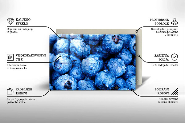 Skleněná deska za sporák Šťavnaté borůvky