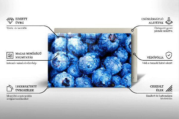 Skleněná deska za sporák Šťavnaté borůvky