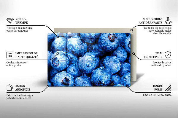 Skleněná deska za sporák Šťavnaté borůvky