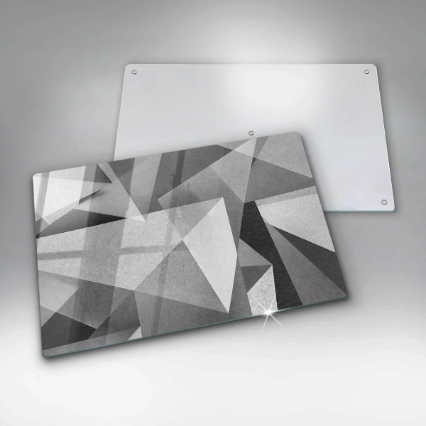 Skleněná deska za sporák Konkrétní ostrá abstrakce