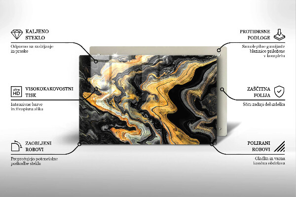 Skleněná deska za sporák Abstraktní struktura