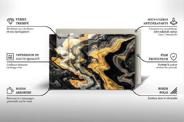 Skleněná deska za sporák Abstraktní struktura