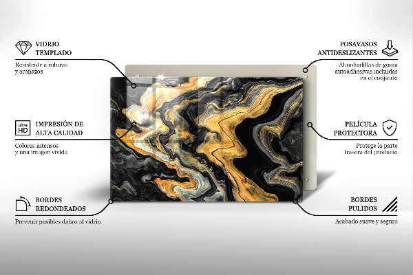 Skleněná deska za sporák Abstraktní struktura