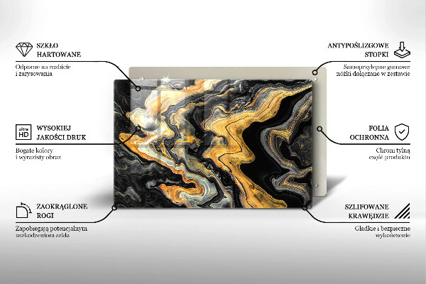 Skleněná deska za sporák Abstraktní struktura