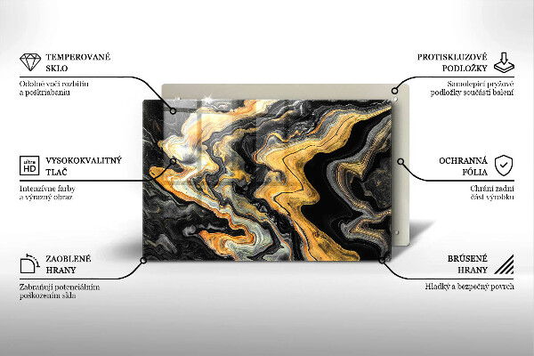 Skleněná deska za sporák Abstraktní struktura