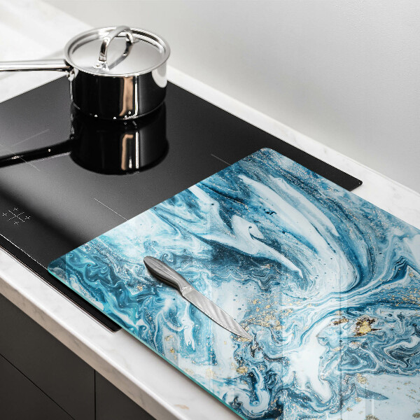 Skleněná deska za sporák Struktura se zlatem