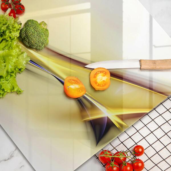 Skleněná deska za sporák Abstraktní linie světla