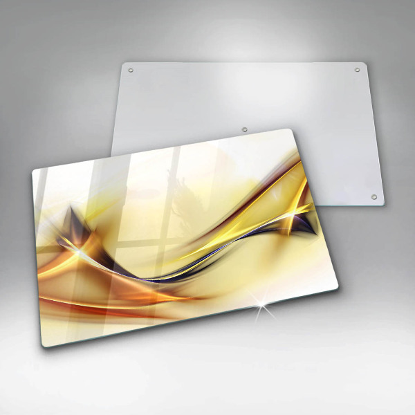 Skleněná deska za sporák Abstraktní linie světla