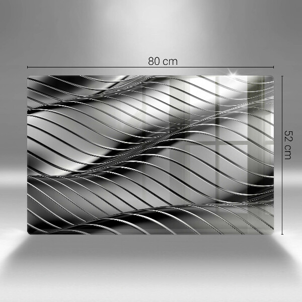 Skleněná deska za sporák 3D kovová konstrukce