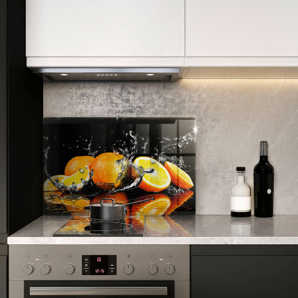 Skleněná deska za sporák Šťavnaté oranžové ovoce