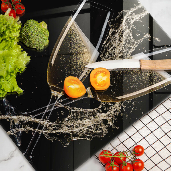 Skleněná deska za sporák Sklenice šampaňského