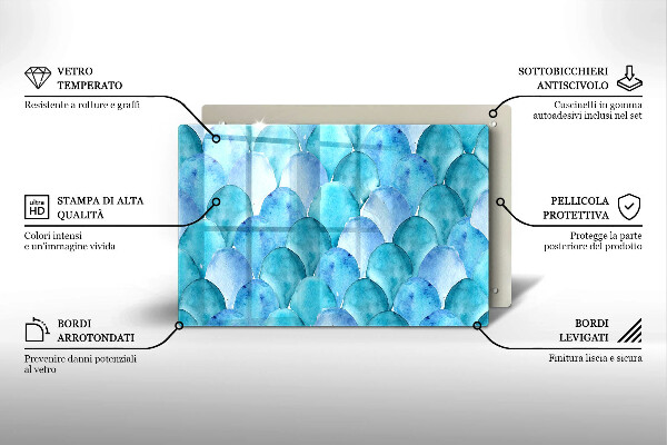 Skleněná deska za sporák Akvarelové váhy