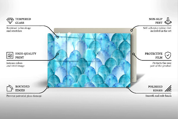 Skleněná deska za sporák Akvarelové váhy