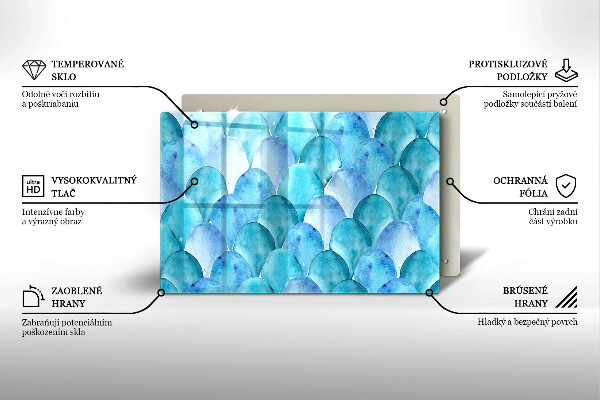 Skleněná deska za sporák Akvarelové váhy