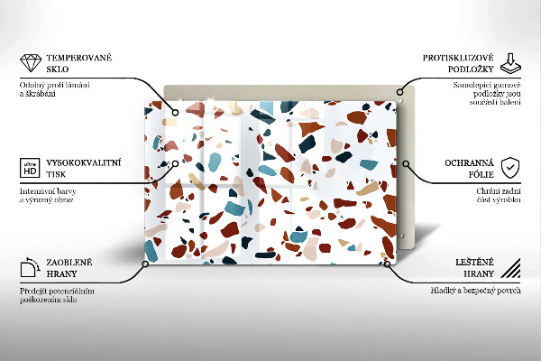 Skleněná deska za sporák Dekorativní kámen