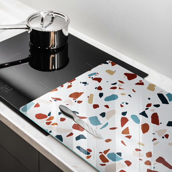 Skleněná deska za sporák Dekorativní kámen