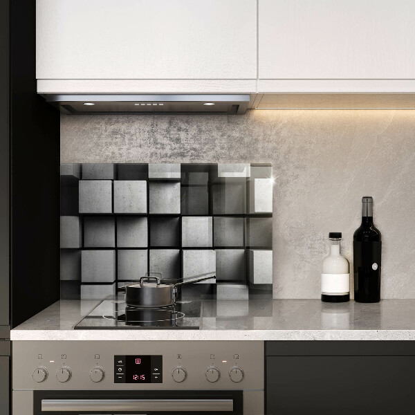 Skleněná deska za sporák 3D geometrie pozadí