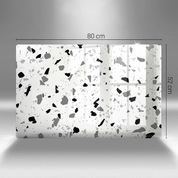 Skleněná deska za sporák Dekorativní kamenina
