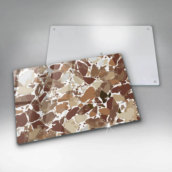 Skleněná deska za sporák Kamenné dekorativní skvrny