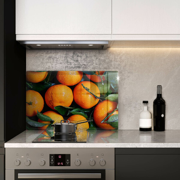 Skleněná deska za sporák pomeranč