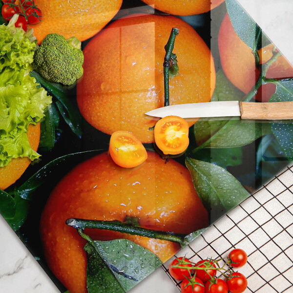 Skleněná deska za sporák pomeranč