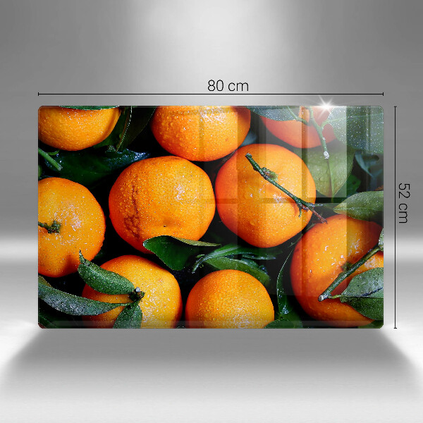 Skleněná deska za sporák pomeranč