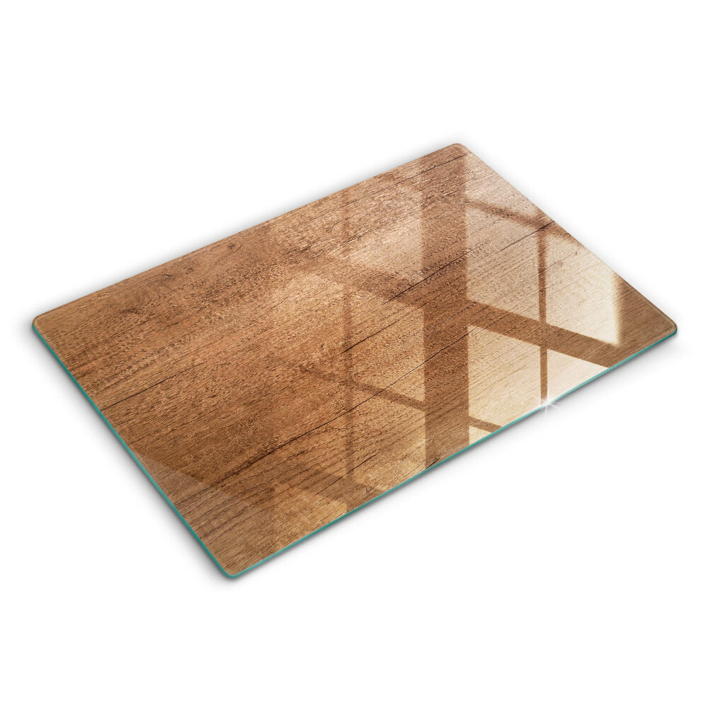 Skleněná deska za sporák Textura dřeva