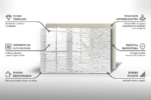 Skleněná deska za sporák Cihlová zeď