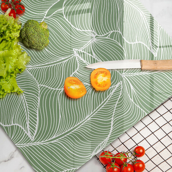 Skleněná deska za sporák Lineární listy