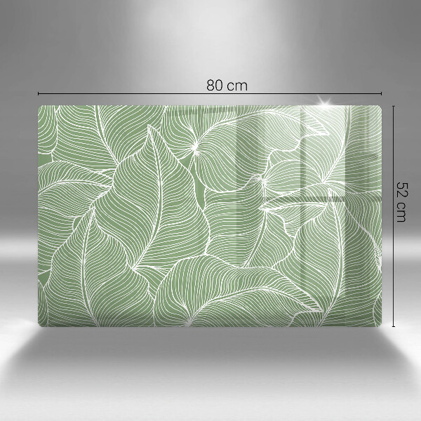 Skleněná deska za sporák Lineární listy