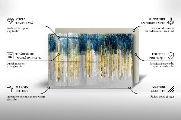 Skleněná deska za sporák Designérská abstrakce