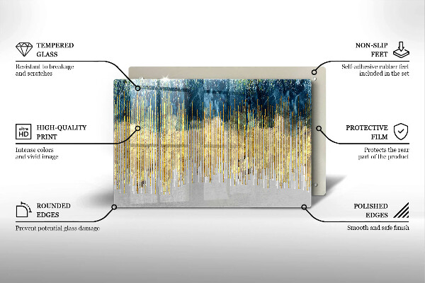 Skleněná deska za sporák Designérská abstrakce