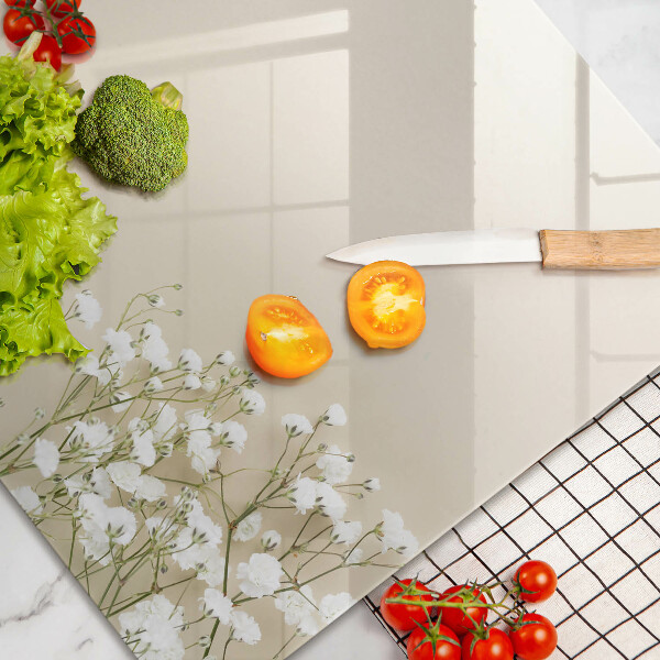 Skleněná deska za sporák Sádrové boho květiny