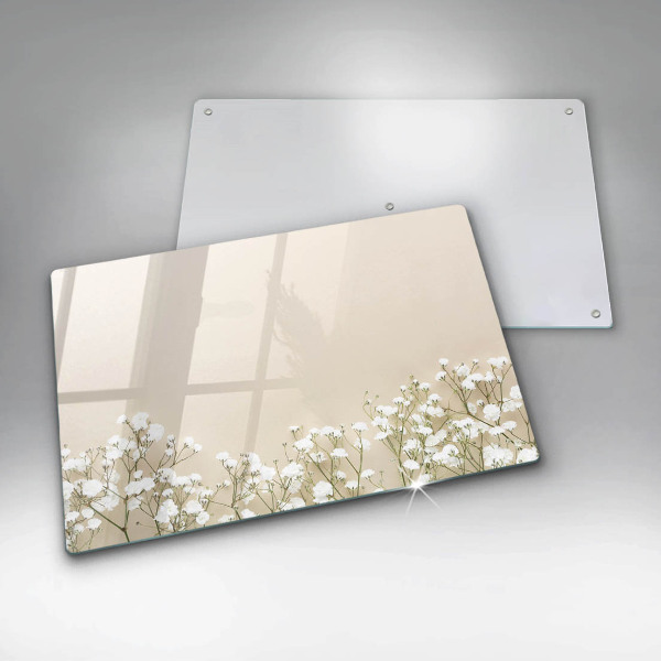 Skleněná deska za sporák Sádrové boho květiny