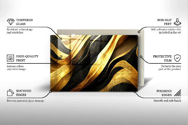 Skleněná deska za sporák Elegantní abstrakce