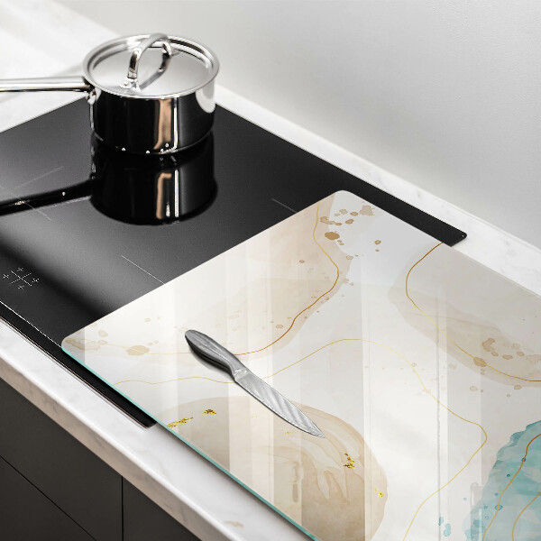 Skleněná deska za sporák Světlé boho tvary