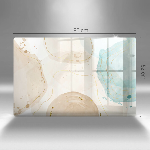 Skleněná deska za sporák Světlé boho tvary