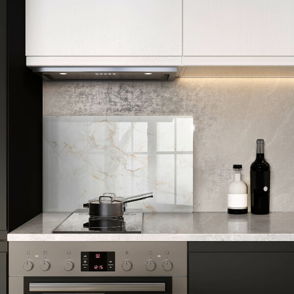 Skleněná deska za sporák Elegantní mramorový kámen